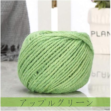 Amazon Co Jp 麻紐 麻ひも 麻紐 カラフル Diyクラフトホームガーデンデコ用 ナチュラルカラーヘンプロープコード ジュートロープ 緑 3mm 25m 100ボリューム ホーム キッチン