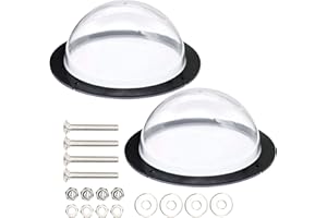 Qlvily 2-Pack 12.4" Acrylic Dog Fence Peek Window – Clear Dome Pet Viewing Panel for Dogs and Cats