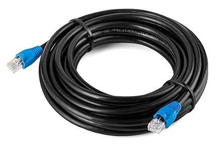 MutecPower CAT6 10m Außen Verwendung wasserdicht - CCA - Direct Burial Ethernet Netzwerkkabel - 250 MHz - 10 Meter mit kabelb
