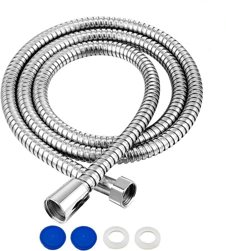 Shower Hose 1.75m, Long Stainless Steel Anti-Kink Shower Hose(69''), Flexible Universal Replacement for Handheld Showers, G1/2 Connection