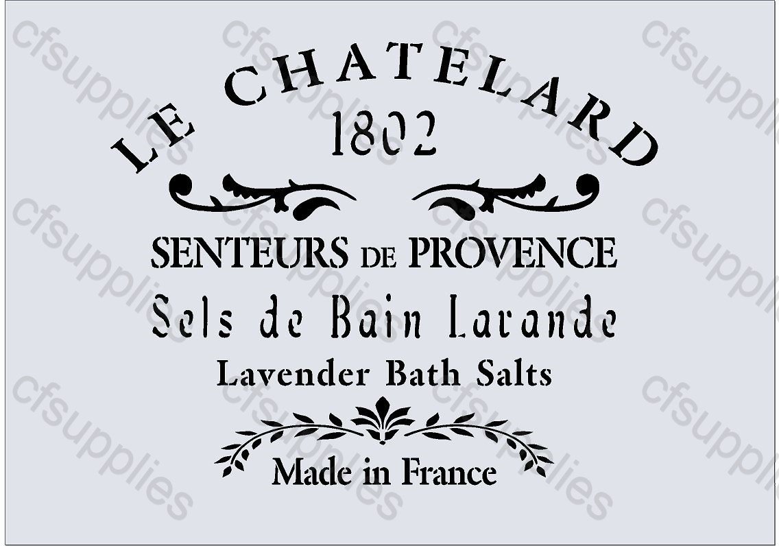 A4 Stencil Shabby Chic French Furniture Fabric Glass Reusable