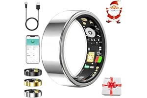ZBNMY White Elephant Gifts,Smart Ring,Gifts Christmas for Women Men - Sleep Monitoring/Blood Oxygen/Motion Tracking,Waterproof & No Subscription Required,Gifts for Mom Dad Boyfriend Her Him Silver 10