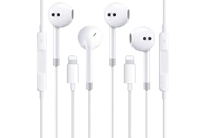 MUTSRD 2 Packs-Apple Earbuds with Lightning Connector[Apple MFi Certified](Built-in Microphone & Volume Control) Headphones Support for iPhone 14/13/12/11/XR/XS/X/7/7 Plus/8/8Plus Support All iOS System