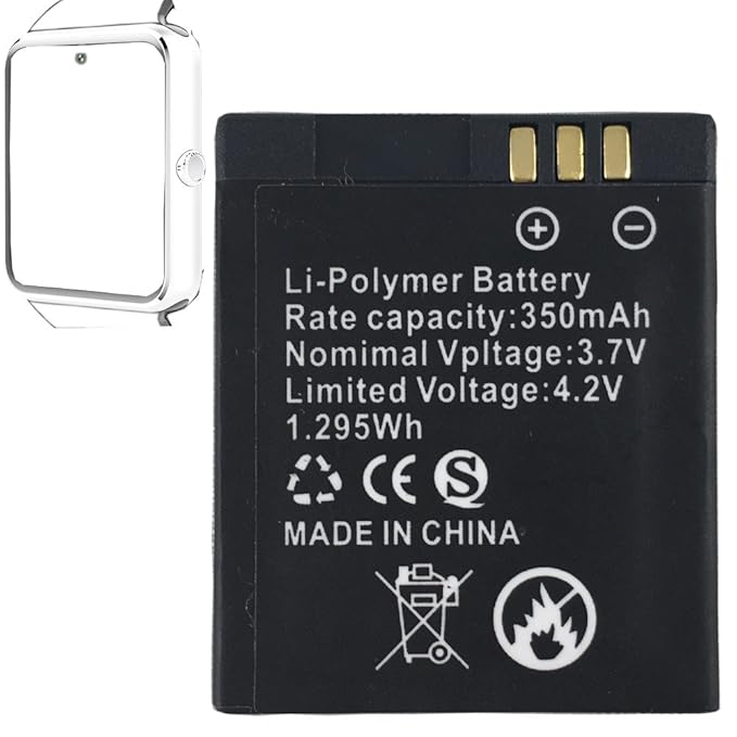 Batería recargable del litio de la batería GT08 del reloj elegante ...