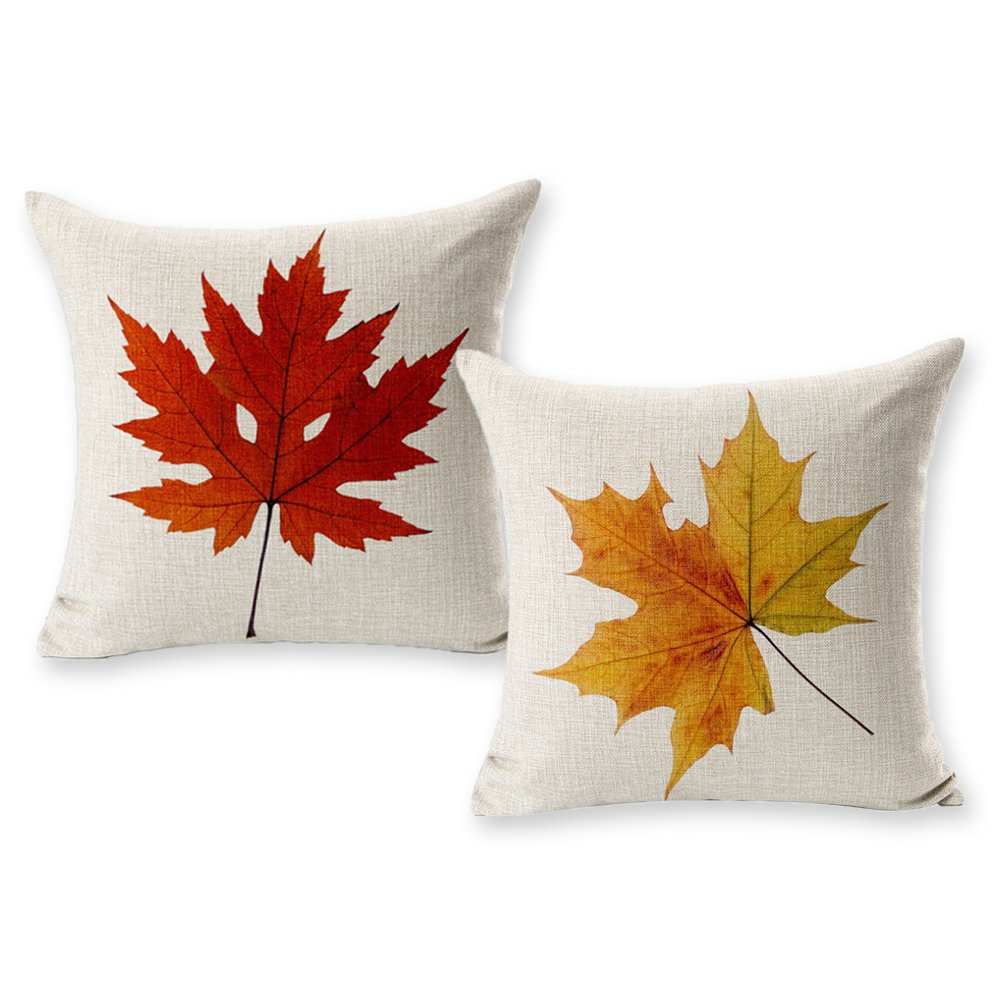 Tool Gadget Autumn Leaves Decoration Pillow Covers Fall Maple Leaf
