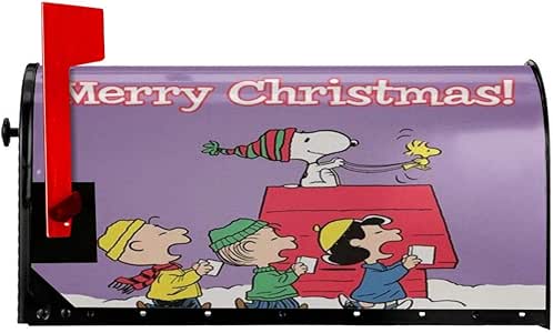 Amazon.com: Snoopy and Friends Merry Christmas Mailbox Covers Magnetic Letter Post Box Wraps