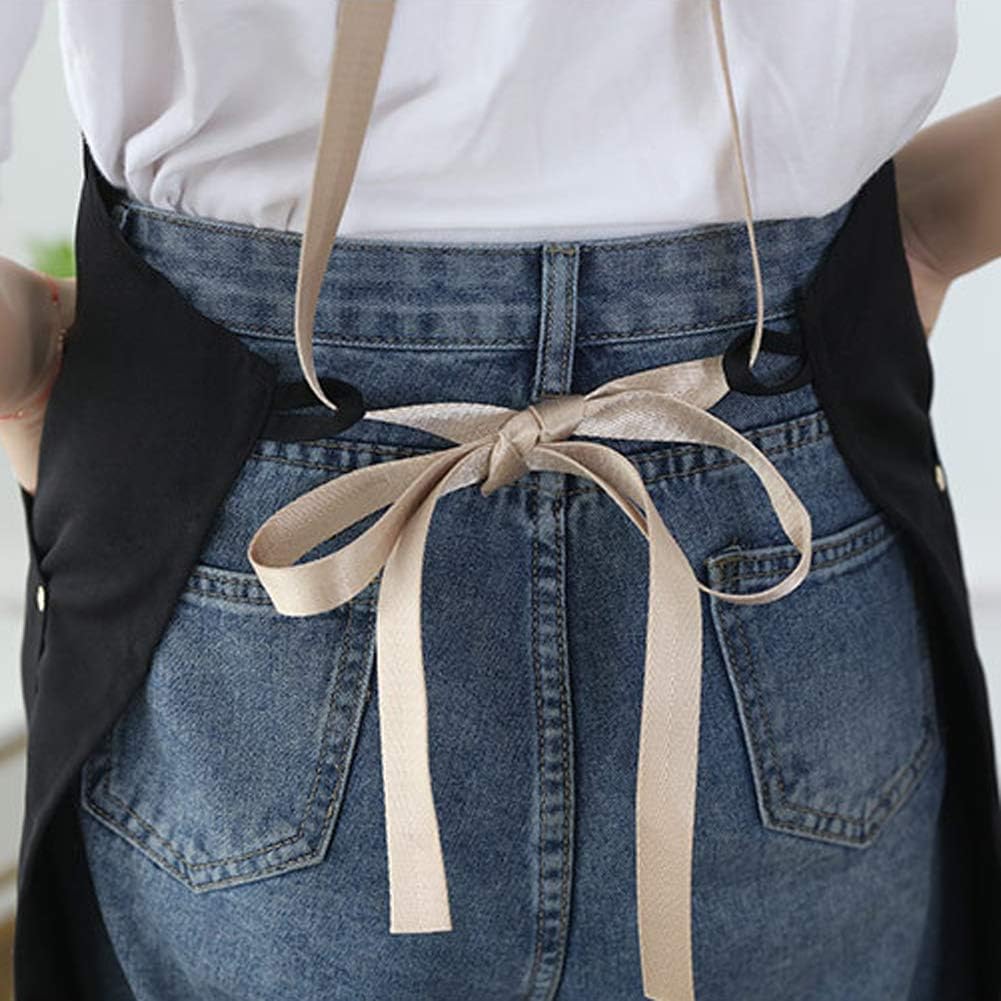 Gray Aprons for Women Baker Waiter Washable Apron for Adults with Pockets 35% Polyester and 65% Cotton, Color 4 - Image 5