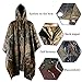 JTENG Rain Poncho Waterproof, Rip-Stop for Hunting Camping Military and use with Emergency Grommet Corners for shelter use