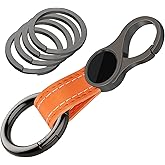 Idakekiy Key Chain with 4 Key Rings and Quick Release Carabiner Clip Leather Car Keychain for Men and Women