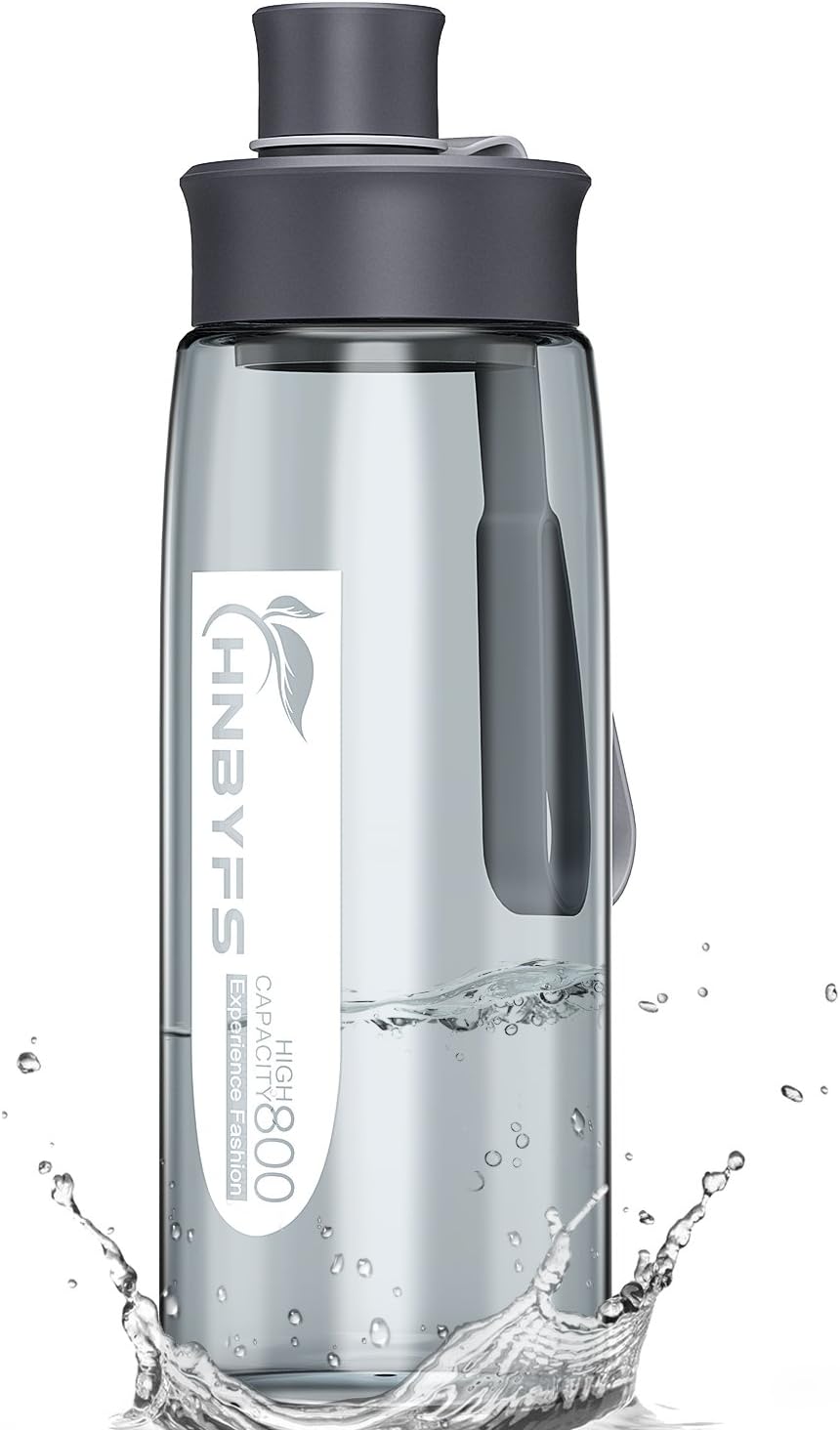 HNBYFS Sports Water Bottle 28oz with Handle, BPA Free and Leak-Proof