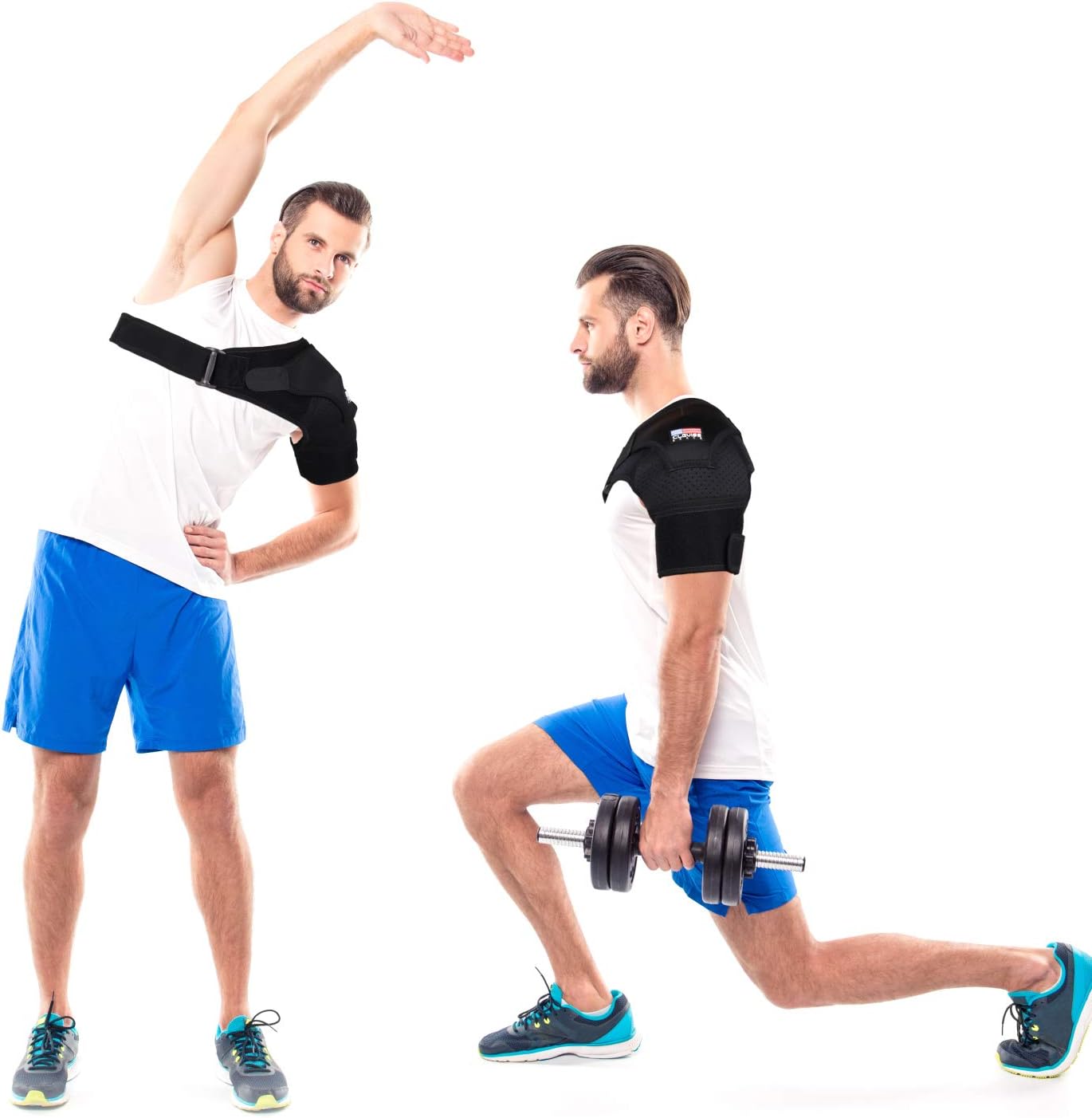 Shoulder Brace for Men and Women [2020 Version] Rotator Cuff - for Bursitis, Dislocated AC Joint, Labrum Tear, Tendonitis,Neoprene Compression Support Sleeve (Black, L-XL): Health & Personal Care