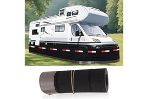 RV Skirting for Travel Trailer Easy Installation 32 Inch Tall Mobile Home Skirting with Stainless Steel Mesh Winter Camper Sk