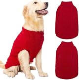 Mihachi Turtleneck Dog Jumper - Cable Knit Dog Sweater Winter Coat