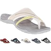 Ivieicip Women Orthopedic Sandals with Arch Support Flip Flops for Plantar Fasciitis Comfort Sandals with Toe Ring Loop