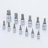 Qnkaa Hex Bit Socket Set 13-Piece S2 Alloy Steel Premium CrV Sockets view 4