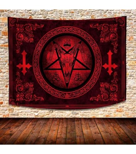Amazon.com: SARA NELL Satanic Wiccan Symbols Goat Blanket,Super