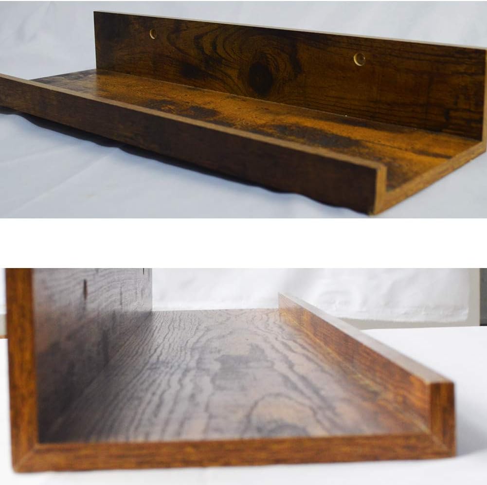 Giftgarden 16 Inch Floating Shelves for Wall Set of 3, Rustic Wall Mounted Picture Ledge Shelf for Bathroom, Bedroom, Living Room, Kitchen: Kitchen & Dining