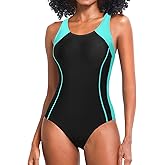 Tempt Me Women One Piece Swimsuits Athletic Racerback Swimwear Training Exercise Slimming Bathing Suit