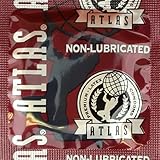 Atlas Non-Lubricated Latex Condoms, 100 Count