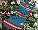 Southwestern Christmas Stocking - Woven Fabric, Metal Concho w/Leather Tie - Native Designs for Southwest Style, Western Decor, Cabin or Lodge (Maricopa Blue)