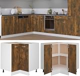 vidaXL Smoked Oak Kitchen Cabinet 75.5x75.5x80.5 cm Engineered Wood view 2