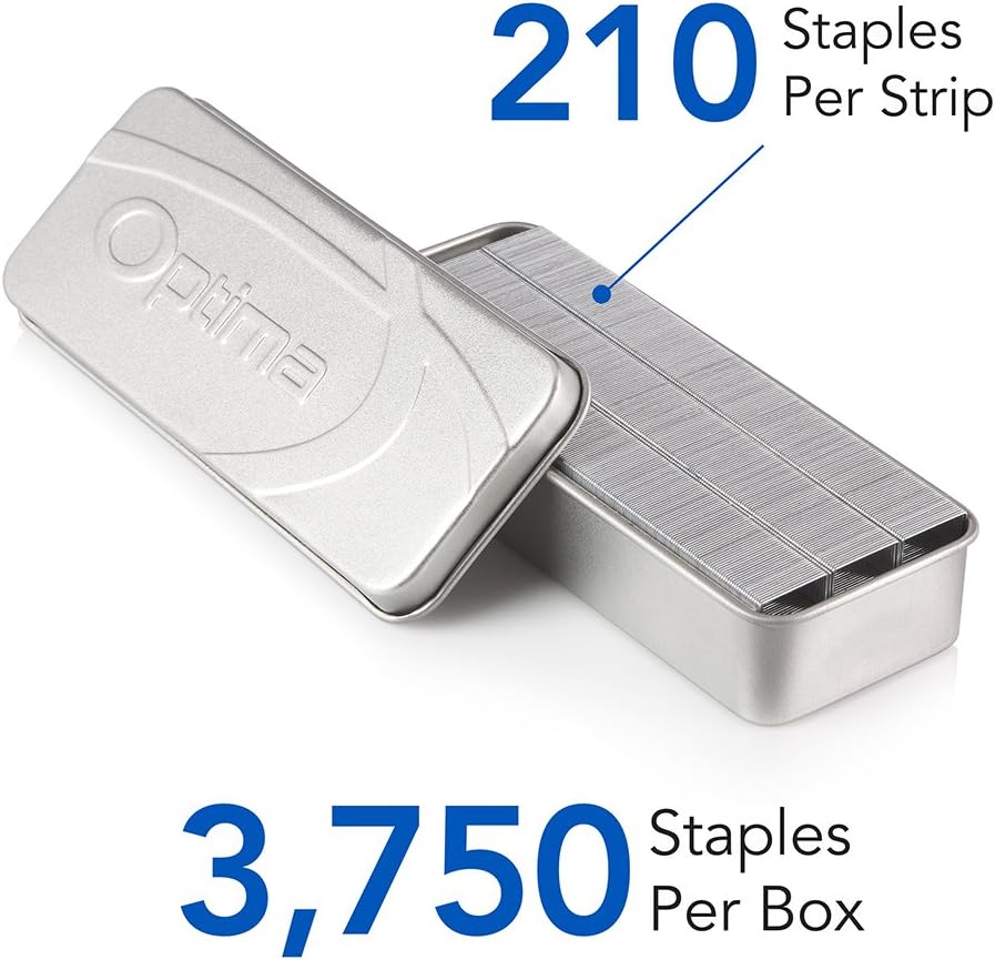Swingline Staples, Optima, Premium, 1/4" Length, Jam Free Staples for Swingline Stapler Heavy Duty, Perfect for Home Office Supplies & Desktop, 40 Sheet Capacity, 210/Strip, 3750/Box, 1 Pack (35556) : General Purpose Staples : Office Products