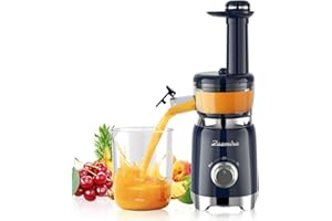 Cold Press Juicer, ZASMIRA Juicer Machines for Vegetable and Fruit with Upgraded Juicing Technology, Powerful Quiet Motor, Compact Size for Space-Saving Juicer, Easy to Clean