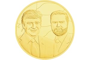 Yvhusk President Donald Trump Vice President JD Vance Collectible Coin Commemorative History Coins, 1.57 inch, Gold, TD0001