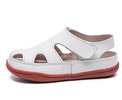 DADAWEN Boy's Girl's Leather Soft Closed Toe