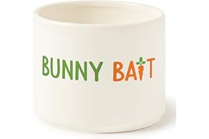 FoszaSzept Easter Bunny Candy Dish Cauldron, Rabbit Mini Ceramic Candy Bowl Tiered Tray Decor, Easter Snack Serving Bowl Table Wishes Accents for Party Birthday Home Kitchen Events (Bunny Bait)