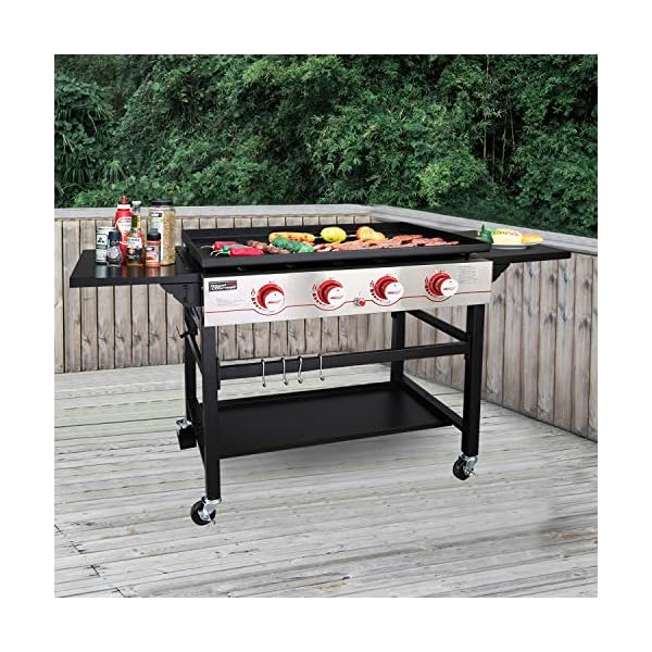 Royal-Gourmet-GB4000-36-inch-4-Burner-Flat-Top-Propane-Gas-Grill-Griddle-for-BBQ-Camping-Black