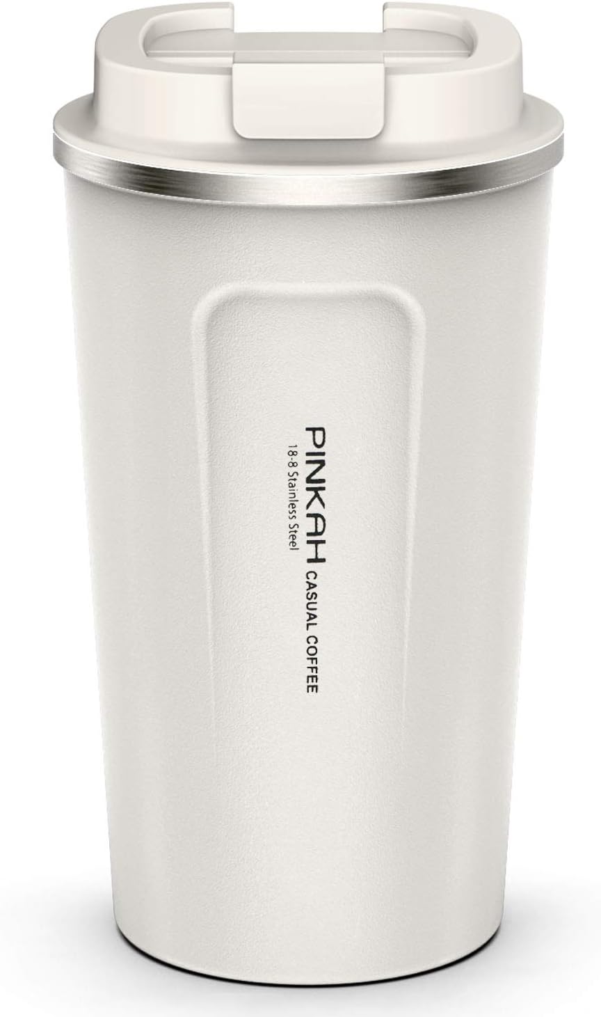 MEIGIX Insulated Stainless Steel Travel Tumbler Spill Proof Coffee Mug, for Home, Office, Outdoor, School, Gift, Ice Drinks and Hot Beverage, 17 oz, Water Thermos Coffee Cup