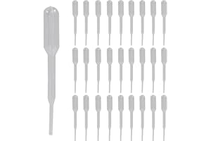 Coufce 200 Pieces Disposable Graduated Transfer Pipettes 0.2 ml Capacity Clear Plastic Droppers for Essential Oils and Liquid