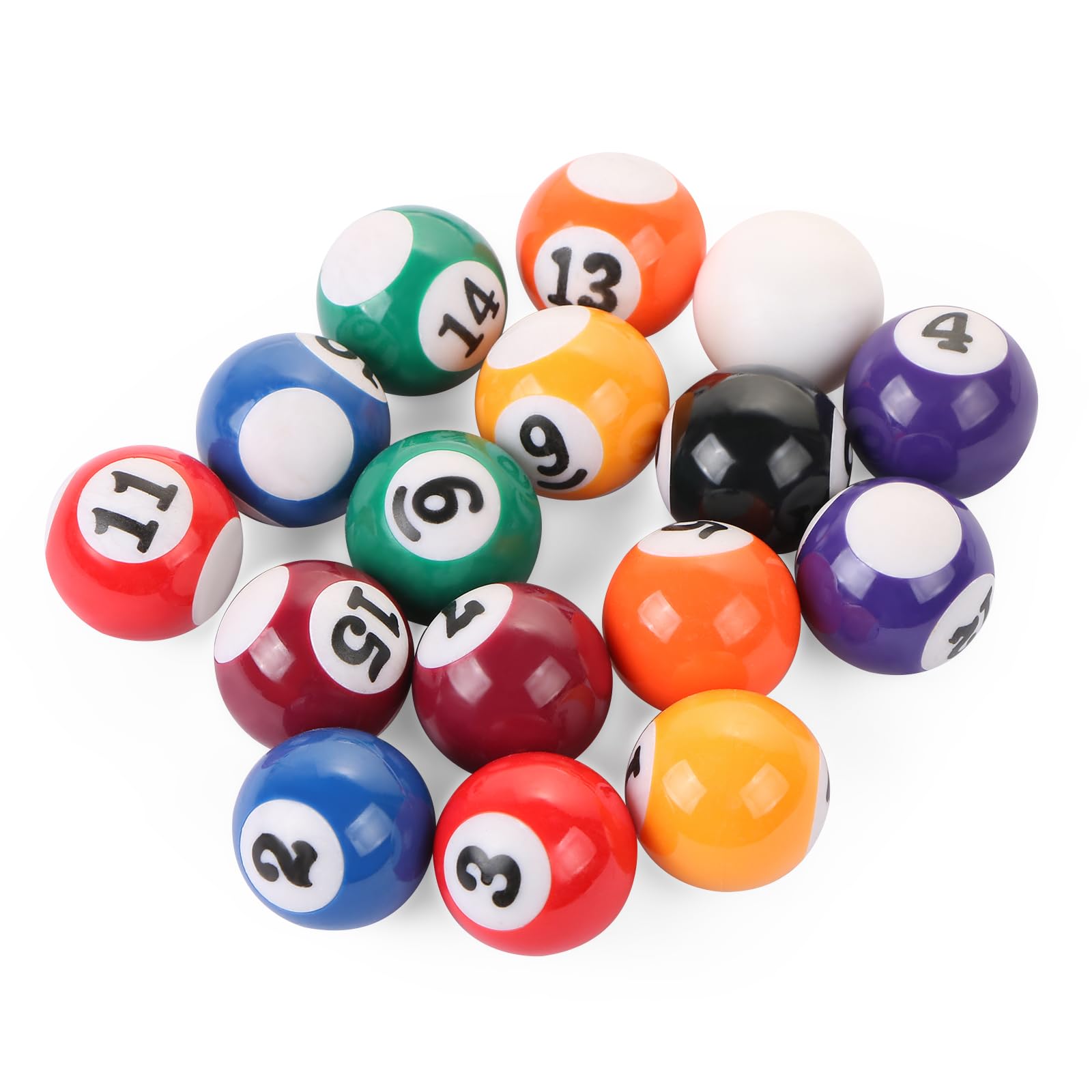 Photo 1 of 16-Piece Mini Billiard Balls Set – 25mm (0.98") Small Pool Balls for Table Games, Travel & Family Fun