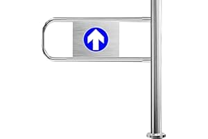 Entrance Swing Gate,90°Opens Spring-Loaded Automatic Closure 1-Way Door,Stainless Steel Entrance and Exit Device for Library 