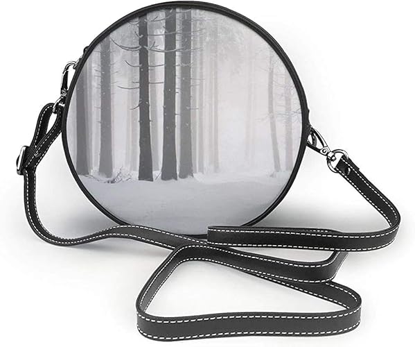 round leather shoulder bag