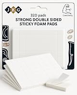 JKG 320 x Strong Double Sided Sticky Foam Pads Heavy Duty White view 2