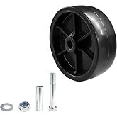 Rdxcv Trailer Jack Caster Wheel, 5.8" 1200LBS Boat Jack Swivel Caster with Bolt Washer Sleeve Nut, Heavy Duty Tongue Jacks Wheel Replacement for Camper RV Trailer, Car Accessories