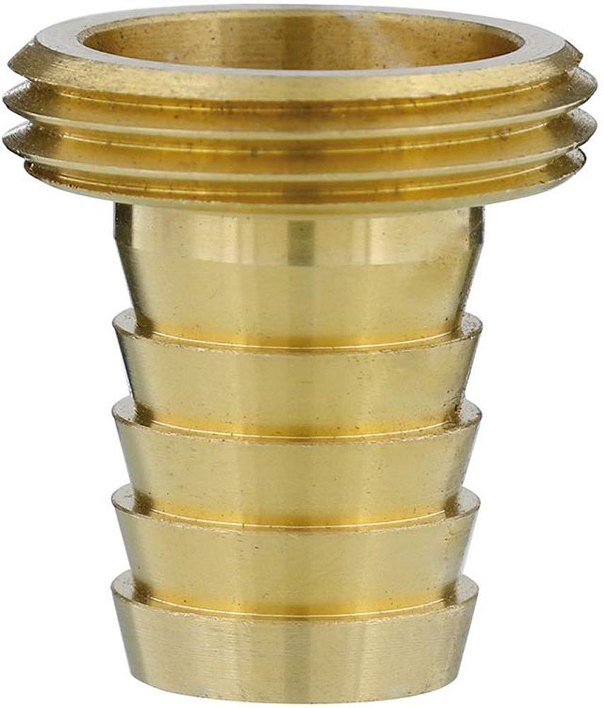 GARDENA Brass Hose Fitting 1-Piece: Screwing Of Highquality Brass, 33.3 mm (G 1 ") - Thread, For 19 mm (3/4") - Tubing (7148-20)