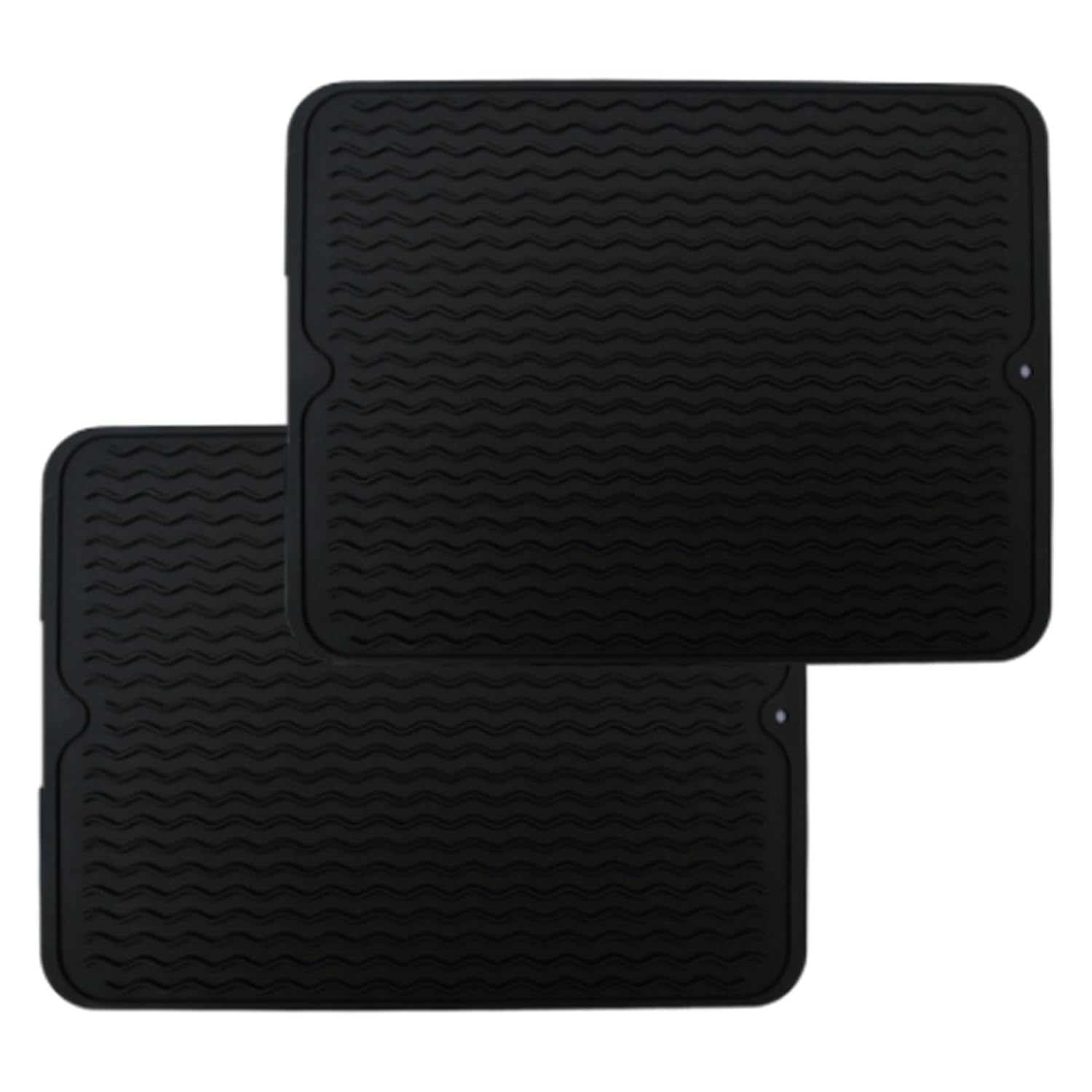 2 Pack Silicone Trivets for Hot Pans and Pots, 40x30cm Large Multipurpose Silicone Trivets for Kitchen Worktops, Flexible Heat Resistant Mat Kitchen Worktop Protector for Hot Dishes Pots No Slip