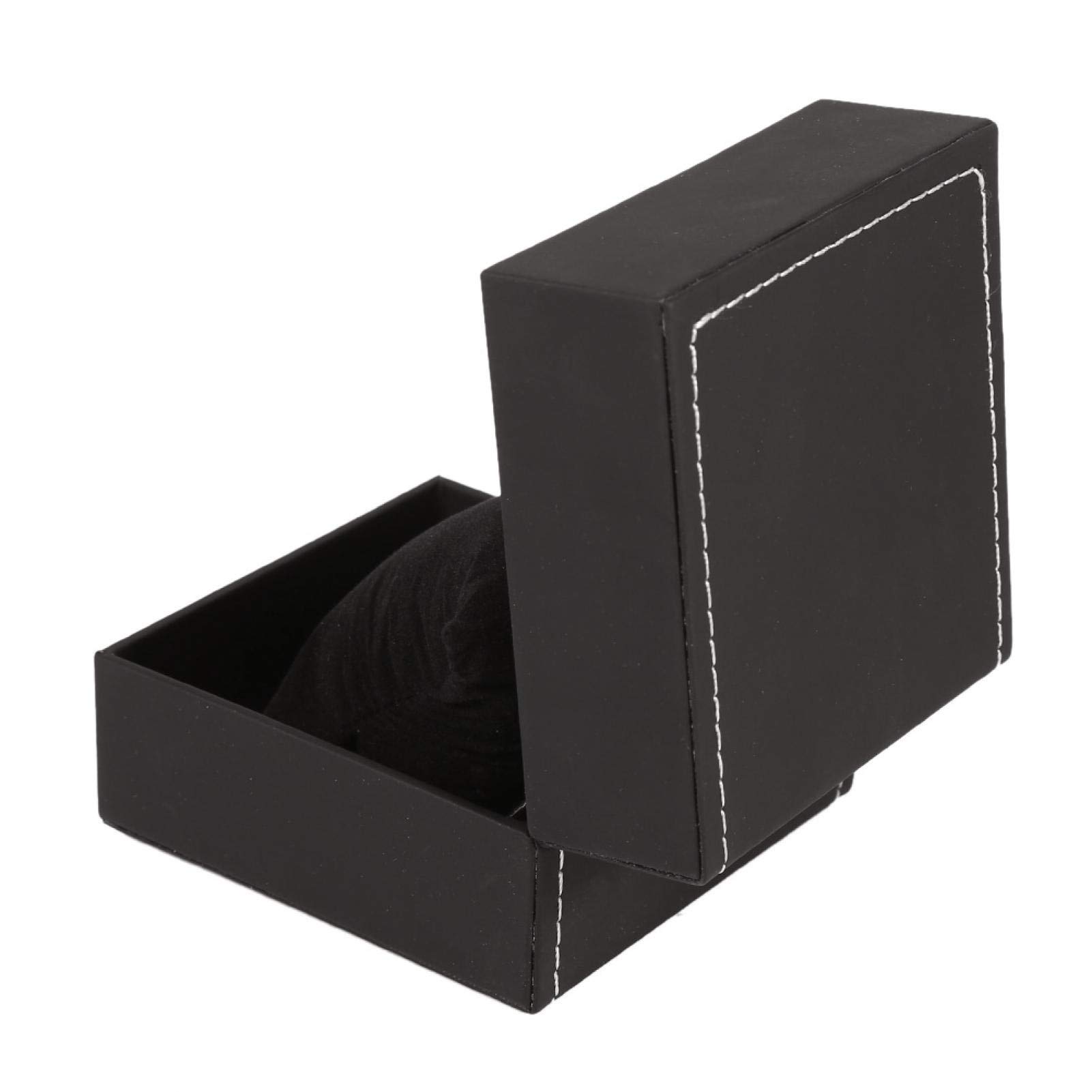 Raguso 1Pc New Black PU Leather Watch Present Watch Box Leather Watch Gift Case gift Display Case Bracelet Bangle Jewelry Storage Box for Home Decoration