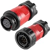 CNLINKO YM-20 9 PIN Industrial Waterproof Connector,IP68 Circular Connector,PBT Plastic Shell Quick Plug Aviation Connector M20 Male Plug and Female Plug