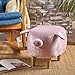 Keiki Burton Velvet Pig Ottoman, Pink/Natural