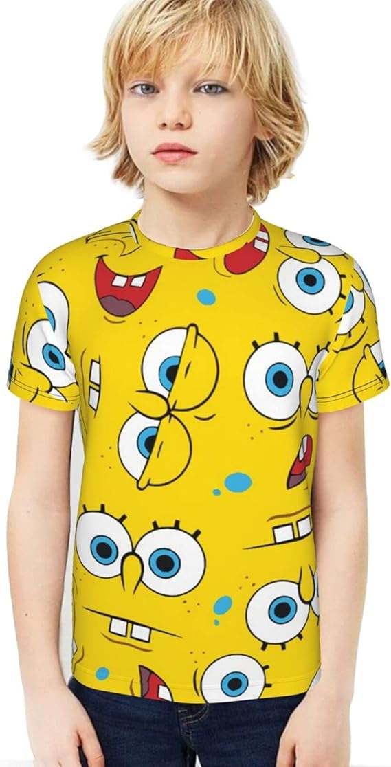 Amazon Co Jp Sgerg スポンジボブ Tシャツ キッズ ｔシャツ子供服 半袖 キッズ ゆったり 丸首 柔らかい 快適 トップス 春秋夏適用 服 ファッション小物