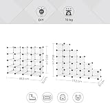 SONGMICS 15-Cube Storage Unit DIY Shelving Shoe Rack White LPC445W02 view 3