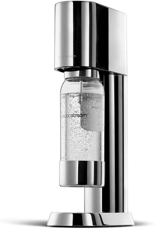 Enso - máquina premium de gaseificação de água em aço inoxidável, inclui garrafa de 1 litro para gaseificação e segura para máquina de lavar loiça.