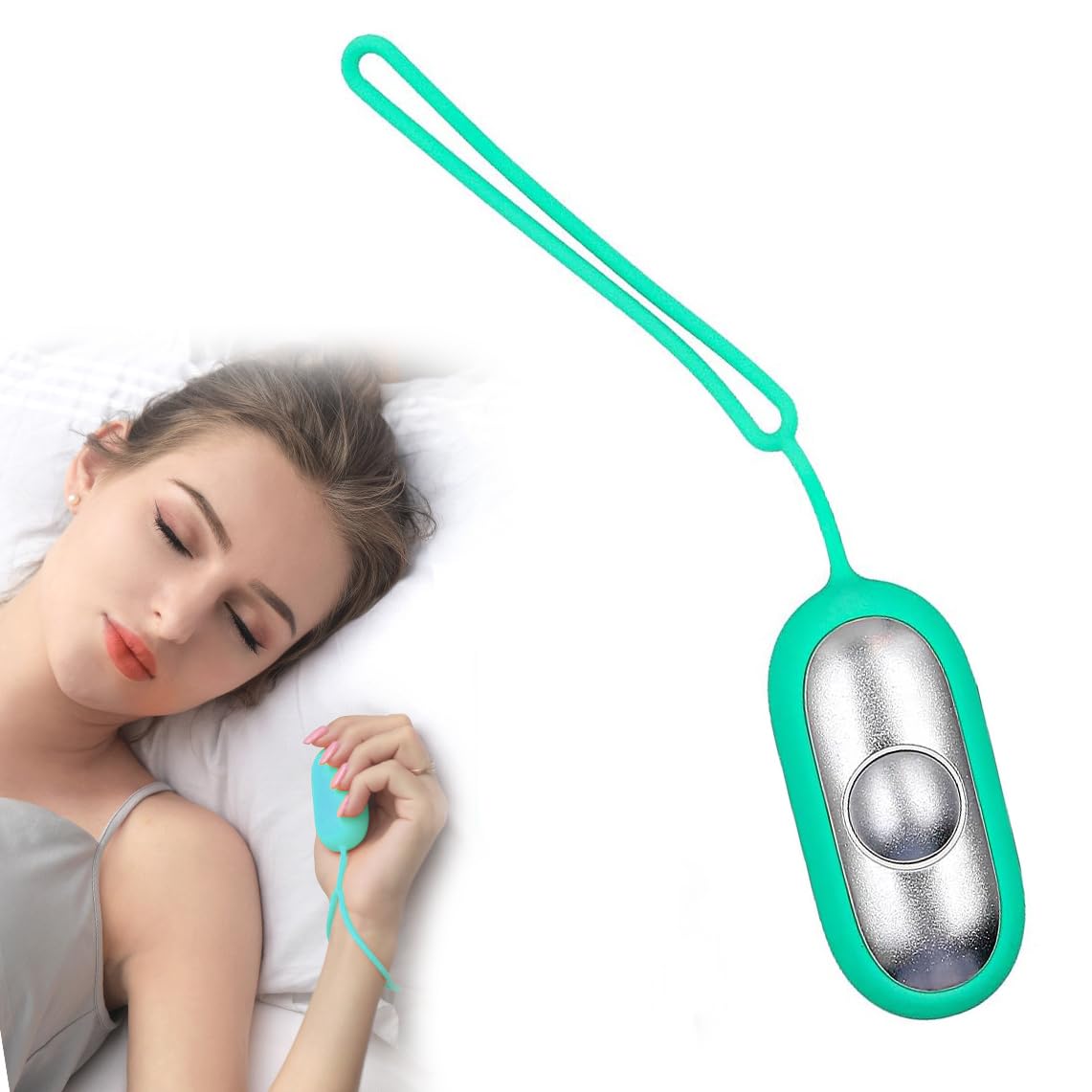 POFET Sleep Aid Device USB Charging Micro-Current Electronic Pulse Sleep Instrument for Improve Sleep Stress Relief Fast and Deep Sleep (Green)