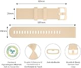 Wownadu 18mm Silicone Watch Strap Beige for Garmin Vivoactive 4S Venu 3S view 2