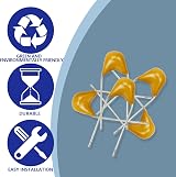 Innfeeltech 100pcs 50V 100nF Monolithic Ceramic Capacitors Yellow view 6