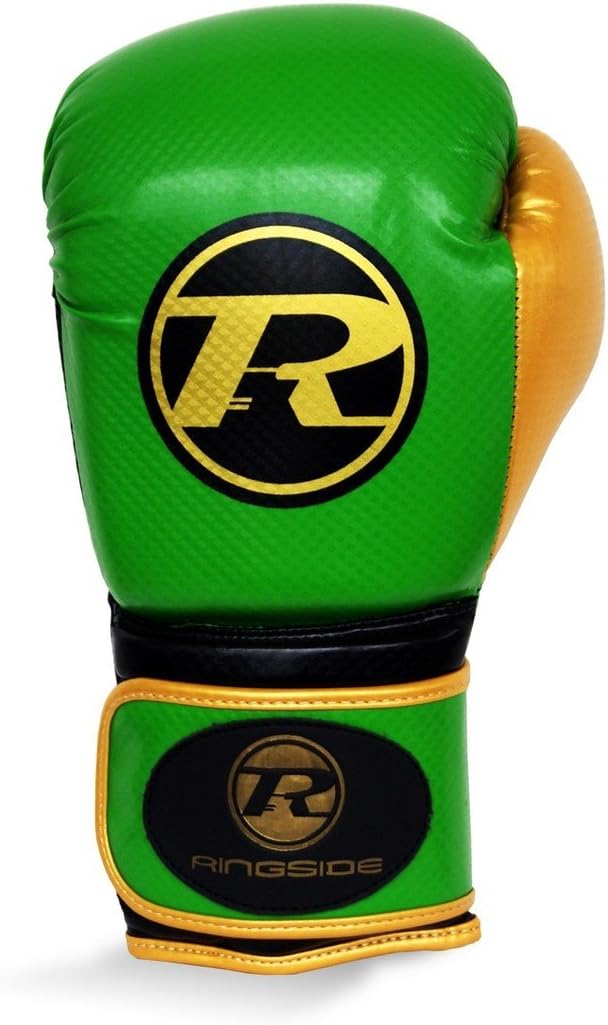 Ringside Boxing Pro Fitness Glove Synthetic Leather Glove Metallic Green/Black/Gold